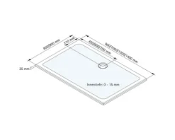 Duschwannen Komplettset SCHULTE Schulte Plan 80 x 90 x 3.5 cm alpinweiß glänzend D214015 04