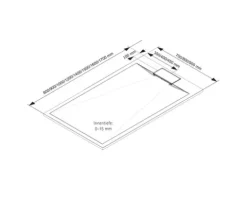 Duschwanne SCHULTE DWM-Tec 70 x 150 x 3.2 cm weiß matt strukturiert D2017015 70