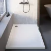 Duschwanne Set Schulte Adria 120x90/3 cm, weiß mit Fußgestell und Ablauf chrom
