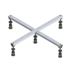 Duschwanne Set Schulte Adria 120x90/3 cm, weiß mit Fußgestell und Ablauf chrom