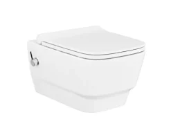 Dusch-WC Set wandh. Design Taharet WC mit Gesäßdusche spülrandlos inkl. integrierter Armatur und Softclose WC-Sitz mit Absenkautomatik