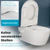 Dusch-WC spülrandlos Hänge WC Taharet Toilette inkl. Warm-Kalt-Mischer & WC-Sitz mit Absenkautomatik + abnehmbar Keramik inkl. Nanoversiegelung