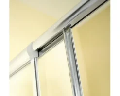 Eckeinstieg Schiebetür 4-teilig Breuer Fara 4 80-90 cm Höhe 175 cm Klarglas Profilfarbe silber matt