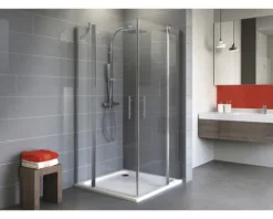 Eckeinstieg Schulte Alexa Style 2.0 80x80 cm Klarglas Profilfarbe chrom
