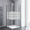 Eckeinstieg Schulte Galaxy 90x90 cm Dekor Depoli Light Profilfarbe aluminium
