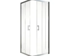 Eckeinstieg Schiebetür SCHULTE Sunny ExpressPlus 80 x 80 cm Klarglas Profilfarbe chrom