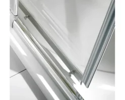 Eckeinstieg Schiebetür 4-teilig Breuer Fara 4 80-90 cm Höhe 185 cm Kunstglas Perle Profilfarbe weiß
