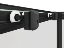 Eckeinstieg SCHULTE Sunny ExpressPlus 75 - 90 cm Profilfarbe schwarz Glasdekor Depoli Light