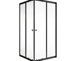 Eckeinstieg SCHULTE Sunny ExpressPlus 75 - 90 cm Profilfarbe schwarz Klarglas