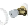 Eckventil mit Halter und Mutter für Vorwandinstallationssysteme 1/2"