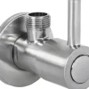 Eckventil 1/2" x 3/8" matt chrom