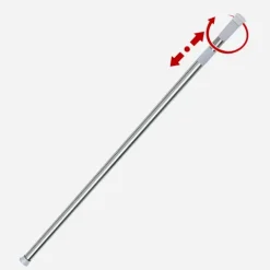Edelstahl Teleskop-Duschvorhangstange 110–180 cm Ø25 mm, ohne Bohren
