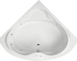 Einbau Whirlpool Eckbadewanne OTTOFOND Giona 145 x 145 cm weiß glänzend 56140