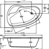Einbau Whirlpool Raumsparbadewanne OTTOFOND Poel 110 x 175 cm weiß glänzend 56350