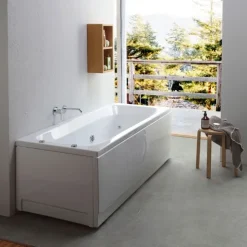 Elegante Whirlpool Badewanne, weiße Ausführung und rechteckige Form | Ester