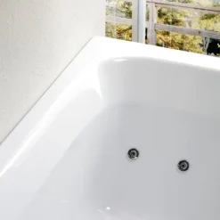 Elegante Whirlpool Badewanne, weiße Ausführung und rechteckige Form | Ester