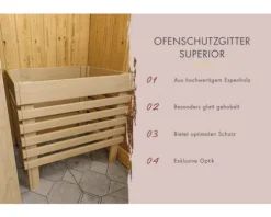 Elementsauna Karibu Armira 2 ohne Ofen und Dachkranz mit Ganzglasfensterfront