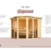 Elementsauna Karibu Avarni 2 inkl. 3,6 kW Bio Ofen u.ext.Steuerung ohne Dachkranz mit bronzierter Ganzglastüre