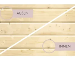 Elementsauna Karibu Avarni 2 inkl. 3,6 kW Bio Ofen u.ext.Steuerung ohne Dachkranz mit bronzierter Ganzglastüre
