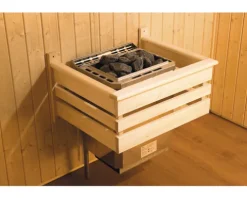 Elementsauna Weka Halmstad HT Gr.1 inkl. 7,5 kW Ofen mit digitaler Steuerung und Holztüre aus Isolierglas wämegedämmt