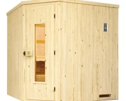 Elementsauna Weka Kiruna HT Gr.2 ohne Ofen und Fenster mit Holztüre und Isolierglas wärmegedämmt