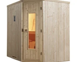 Elementsauna Weka Kiruna HT Gr.2 ohne Ofen und Fenster mit Holztüre und Isolierglas wärmegedämmt