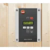 Elementsauna Weka Kiruna GT Gr.2 inkl. 4,5 kW Ofen u.digitaler Steuerung mit graphitfarbeneer Ganzglastüre