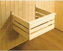 Elementsauna Weka Varberg 1 ohne Ofen mit graphitfarbeneer Ganzglastüre