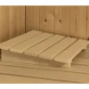 Elementsauna Karibu Nybro inkl. 9 kW Ofen u.ext.Steuerung ohne Dachkranz mit bronzierter Ganzglastüre
