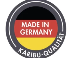 Elementsauna Karibu Omelia 1 inkl. 9 kW Bio Ofen u.ext.Steuerung mit Dachkranz und bronzierter Ganzglastüre