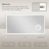 EMKE LED Badspiegel 120 x 60 cm mit Kosmetikspiegel, Kaltweiß dimmbar