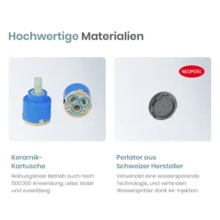 EMKE Wannenarmatur Schwarz Matt, Einhebelmischer für Badewanne, Badewannenarmatur Wandmontage, G1/2 Anschluss