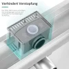 EMKE Duschrinne 70 cm, gebürsteter Edelstahl, Komplettset mit Geruchsverschluss und Haarsieb, befliesbarer Bodenablauf, doppelseitiger Randablauf, korrosionsbeständig, für Badezimmer