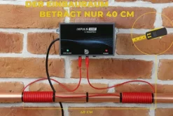 Entkalkungssystem Impuls Home 32. Impuls-Entkalker bis 1-¼ Zoll oder 32 mm Rohrdurchmesser und max. Durchfluss von 1,8 m³/h