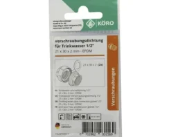 EPDM-Ring 21 x 30 x 2 mm 70 Sh.A für Verschraubung 1/2