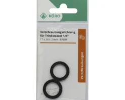 EPDM-Ring 17 x 24 x 2 mm 70 Sh.A für Verschraubung 1/4"