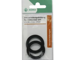 EPDM-Ring 27 x 38 x 2 mm 70 Sh.A für Verschraubung 3/4"