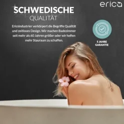 Erica Duschvorhangringe für Duschstange Weiß 12er Packung