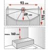 Ersatzduschvorhang Ombrella transparent 170x200 cm