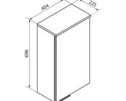 FACKELMANN Hängeschrank Kara links BxHxT 40,5 x 70 x 22,5 cm weiß fertig montiert