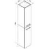 FACKELMANN Hochschrank B.perfekt BxHxT 30,5 x 159 x 32 cm weiß hochglanz
