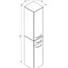 FACKELMANN Hochschrank Milano BxHxT 30 x 165,5 x 32 cm Asteiche