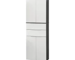 FACKELMANN Hochschrank Style BxHxT 60 x 178 x 32 cm weiß anthrazit fertig montiert