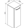 FACKELMANN Midischrank B.clever BxHxT 30,5 x 81 x 32 cm Alaska Esche Alaska Esche zerlegt