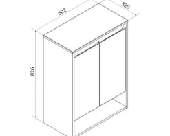 FACKELMANN Midischrank Natura BxHxT 60,5 x 82,5 x 32 cm Asteiche