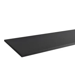 Fackelmann OXFORD Badmöbel Set 3 Teile / Keramik Waschbecken / Waschtischunterschrank mit 2 Schubladen und Soft-Close / Waschtischplatte / Korpus & Front: Weiß / Platte: Schwarz / Breite ca. 60 cm