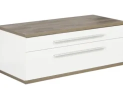 FACKELMANN Waschtischunterschrank mit Waschtischplatte Stanford BxHxT 110 x 41 x 50 cm weiß hochglanz
