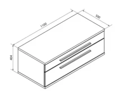 FACKELMANN Waschtischunterschrank mit Waschtischplatte Stanford BxHxT 110 x 41 x 50 cm weiß hochglanz