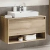 FACKELMANN Waschtischunterschrank Natura BxHxT 93,5 x 52,5 cm x 45,5 cm Frontfarbe asteiche holzdekor 79712