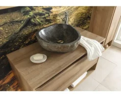 FACKELMANN Waschtischunterschrank Natura BxHxT 93,5 x 52,5 cm x 45,5 cm Frontfarbe asteiche holzdekor 79712